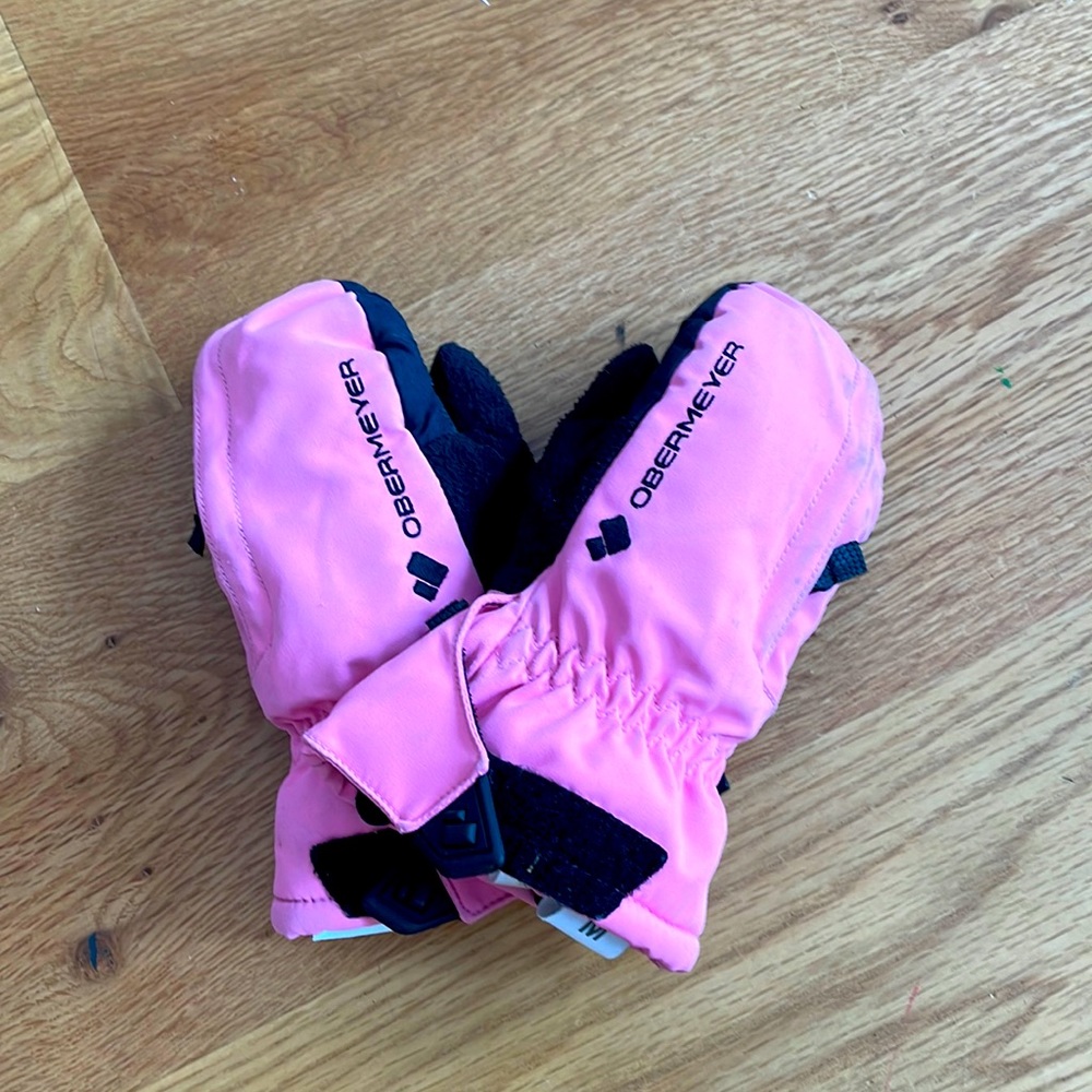 Ski Gloves for Kids Obermeyer Gauntlet, Pink